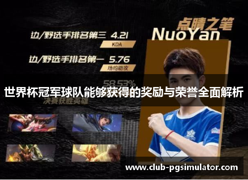 世界杯冠军球队能够获得的奖励与荣誉全面解析